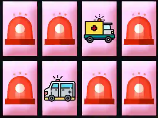 Mäng Ambulance Trucks Memory Internetis