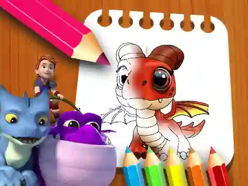 Mäng Dragon Rescue Riders Coloring Book Internetis