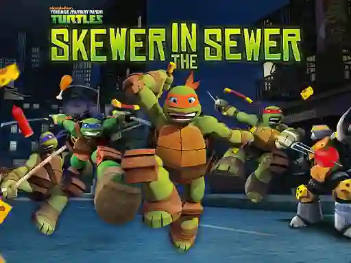 Mäng Teenage Mutant Ninja Turtles: Skewer in the Sewer Internetis