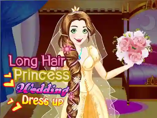 Mäng Long Hair Princess Wedding Dress up Internetis