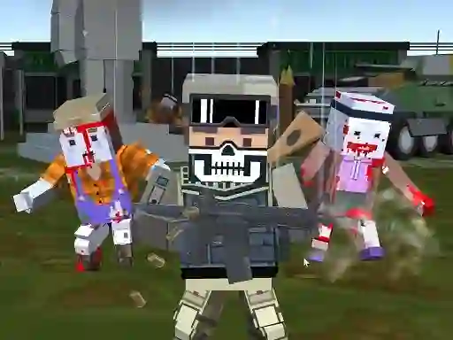 Mäng Combat Pixel Arena 3D Zombie Survival Internetis