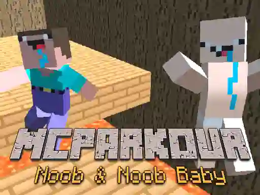 Mäng MCParkour Noob & Noob Baby Internetis