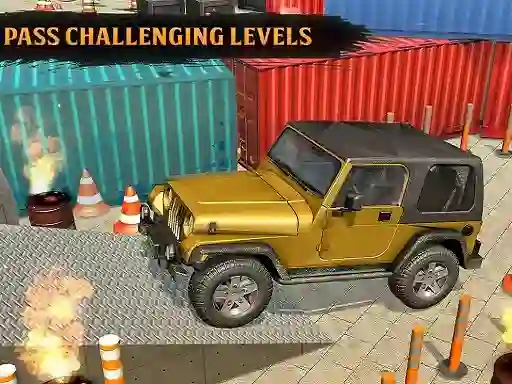 Mäng Classic Real 4x4 Jeep Parking Drive Game Internetis