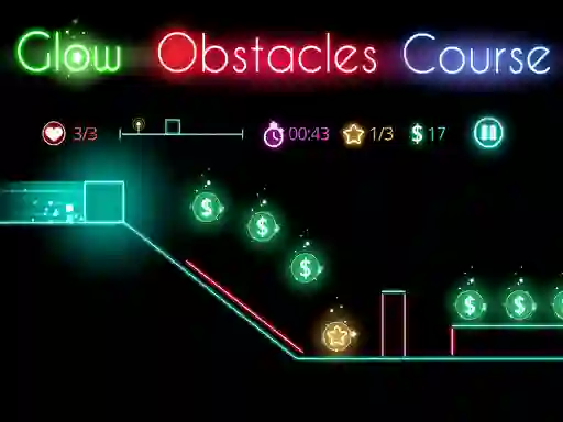 Mäng Glow obstacle course Internetis