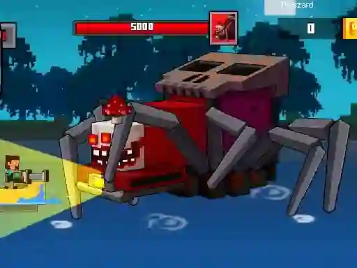 Mäng Pirate Block Craft Monster Shooter Internetis