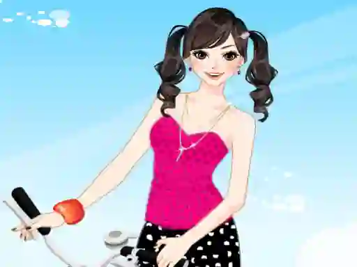 Mäng Bicycle Girl Dressup Internetis