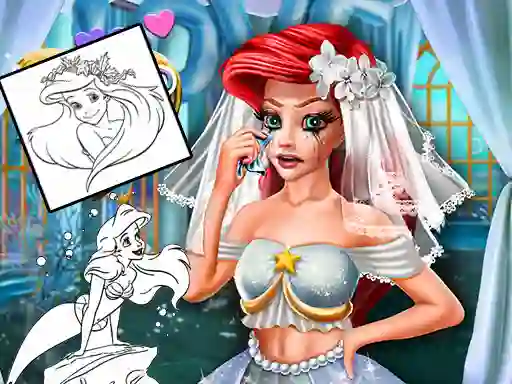 Mäng Coloring Book for Ariel Mermaid Internetis