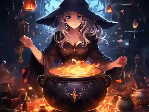 Mäng Anime girls Witchcraft Internetis