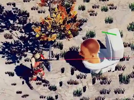 Mäng TopDown Skibidi Toilet Shooting Internetis