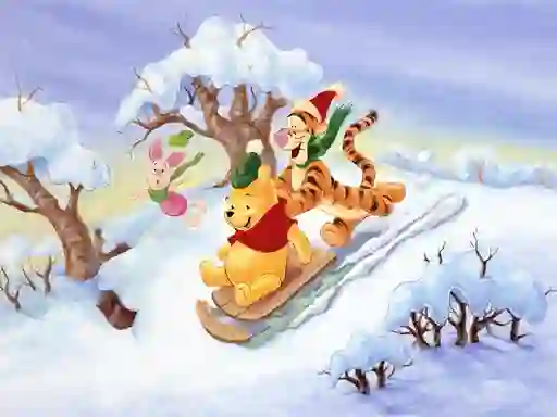 Mäng Winnie the Pooh Christmas Jigsaw Puzzle 2 Internetis
