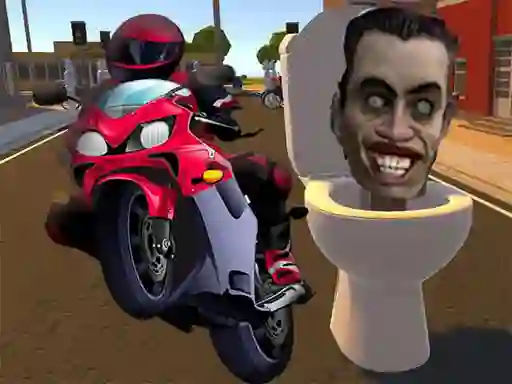 Mäng Skibidi Toilet Moto Bike Racing Internetis