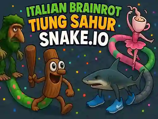Mäng Italian Brainrot Tung Sahur Snake.io Internetis
