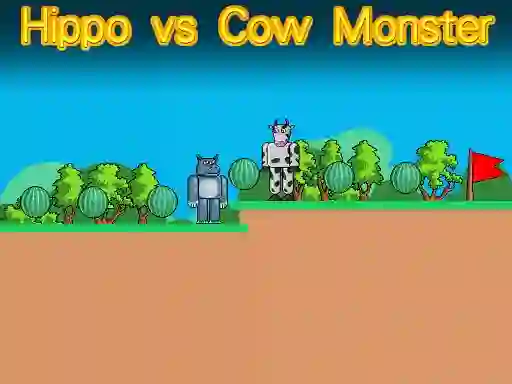 Mäng Hippo vs Cow Monster Internetis