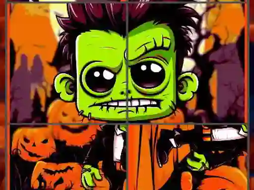 Mäng Franky & Vampire Halloween Puzzle Internetis