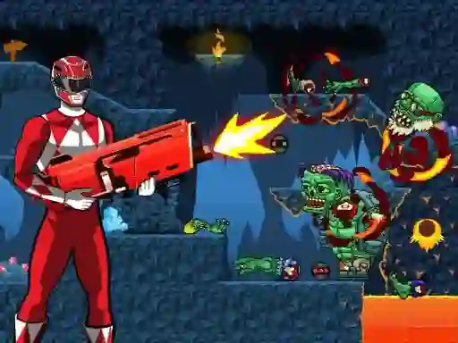 Mäng Power Rangers shoot Zombie Internetis