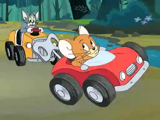 Mäng Tom and Jerry Car Jigsaw Internetis