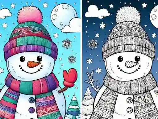 Mäng Coloring book Winter Internetis