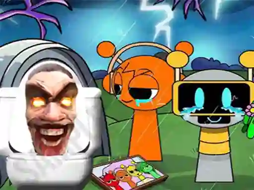 Mäng Sprunki Castle Panic Skibidi Toilet Internetis