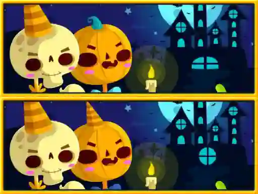 Mäng Find Differences Halloween Internetis