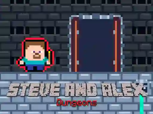 Mäng Steve and Alex Dungeons Internetis