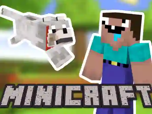 Mäng Minicraft: Steve And Wolf Adventure Internetis