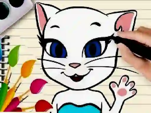 Mäng Talking Angela Coloring Book Internetis