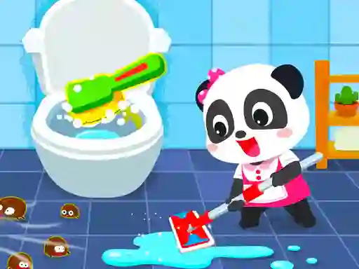 Mäng Baby Panda House Cleaning Internetis