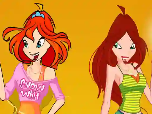 Mäng Bloom and Flora Dress Up Internetis
