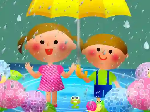 Mäng Kids Rainy Day Puzzle Internetis