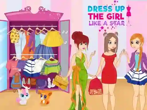Mäng Dress Up The Girl Like A Star Internetis