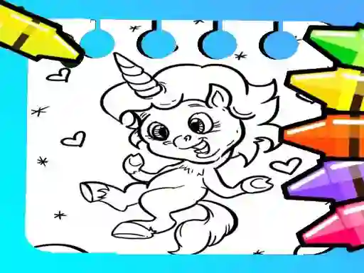 Mäng Magical Unicorn Coloring Pages Internetis
