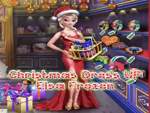 Mäng Elsa Frozen Christmas Dress up Internetis