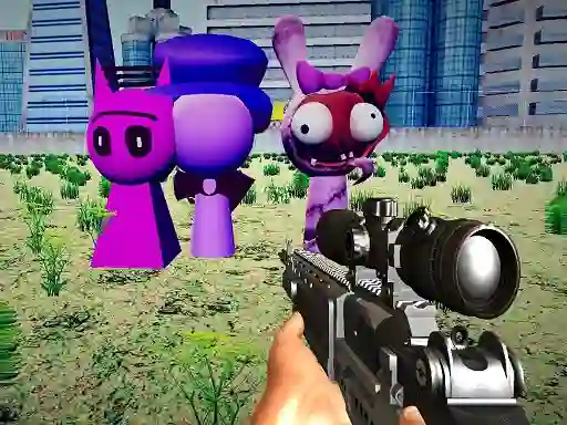Mäng Sprunki Sniper Squid Game Internetis