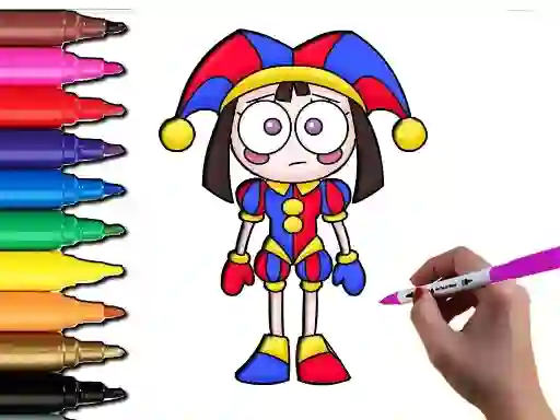 Mäng Pomni Coloring Time Internetis