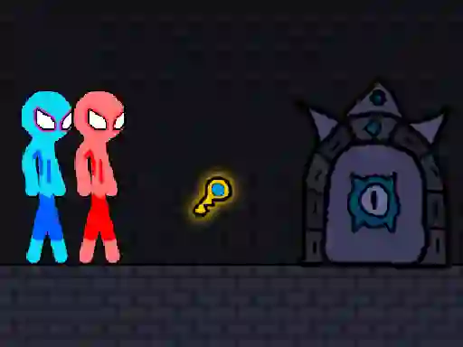 Mäng Red and Blue Stickman Rope Internetis