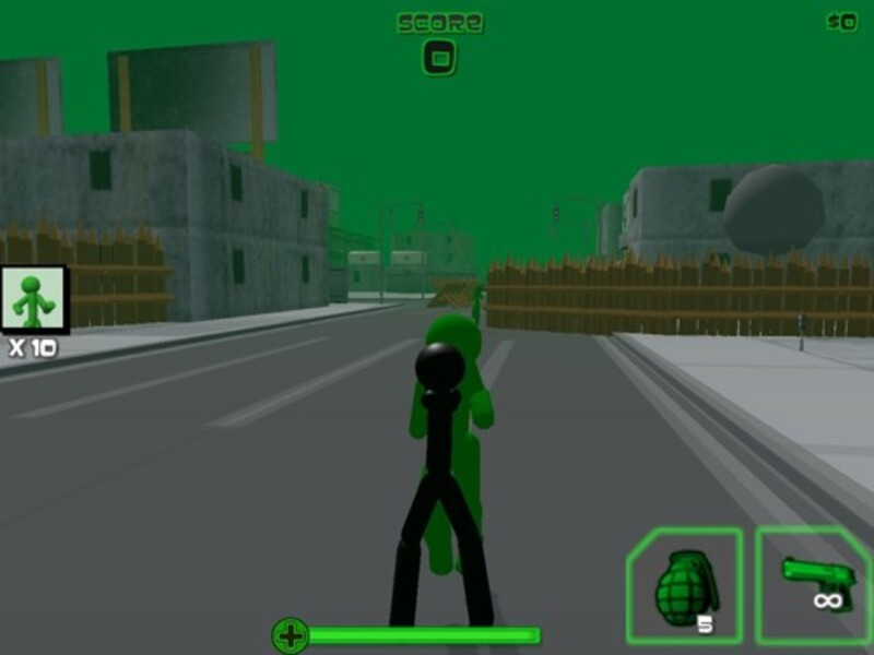 Mäng Stickman zombie tulistamine 3D Internetis