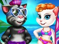 Mäng Angela ja Tom Beach  Internetis