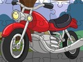 Mäng Cartoon mootorratas Jigsaw  Internetis