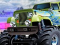 Mäng Monster Truck rannas surfamine  Internetis