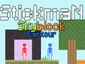 Mäng Stickman Skyblock Parkour Internetis