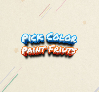 Mäng Valige Color Paint Fruits  Internetis