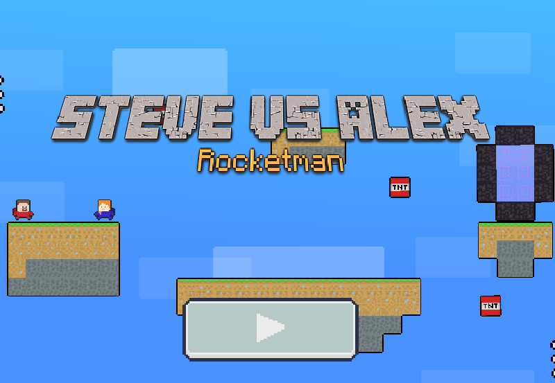 Mäng Steve vs Alex Rocketman Internetis