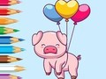 Mäng Värvimisraamat: Õhupall Pig  Internetis