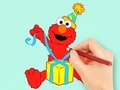 Mäng Värvimisraamat: Elmo kingitus  Internetis