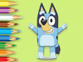 Mäng Värvimisraamat: Happy Bluey  Internetis