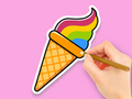 Mäng Värvimisraamat: Rainbow Ice Cream  Internetis