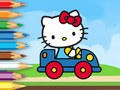 Mäng Värvimisraamat: Hello Kitty sõiduauto  Internetis