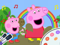 Mäng Värvimisraamat: Peppa Pig Muddy Funny  Internetis