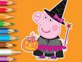 Mäng Värvimisraamat: Peppa Pig Halloween  Internetis