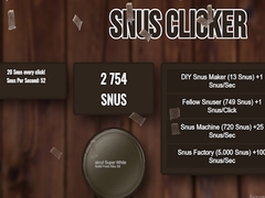 Mäng SNUS CLICKER Internetis
